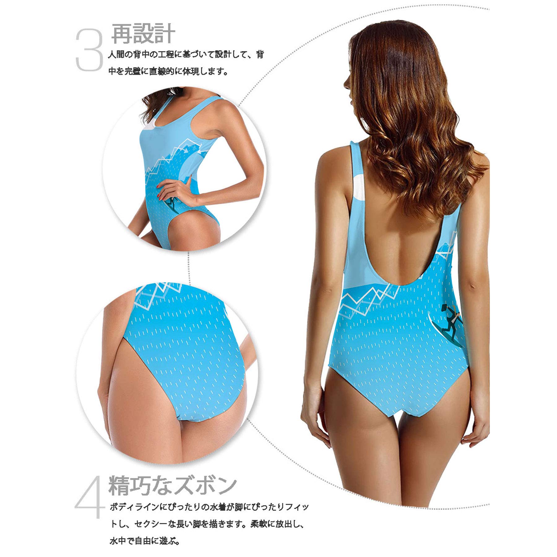 Amazon | 競泳水着 透明ビキニ ハイカットハイウエストビキニ